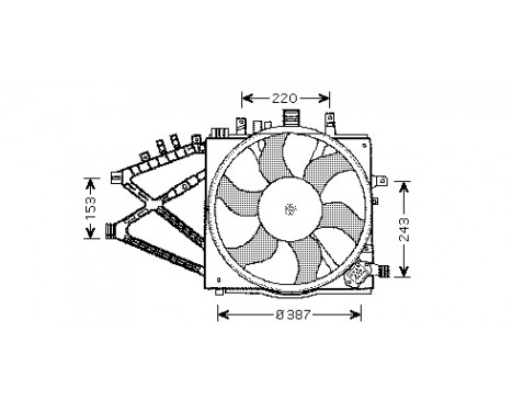 Ventilateur, refroidissement du moteur 3779747 International Radiators, Image 2