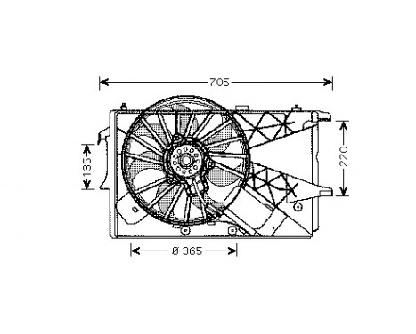 Ventilateur, refroidissement du moteur 3781748 International Radiators, Image 2