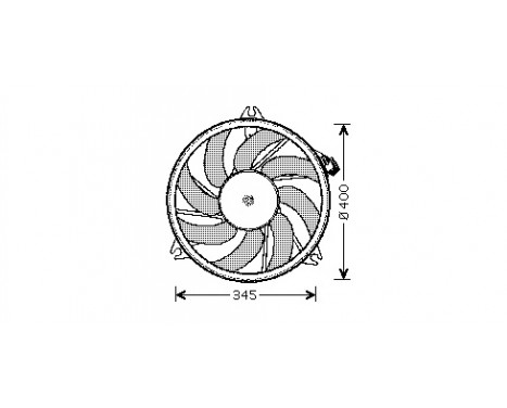 Ventilateur, refroidissement du moteur 4028746 International Radiators, Image 2
