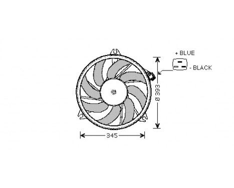 Ventilateur, refroidissement du moteur 4028747 International Radiators, Image 2