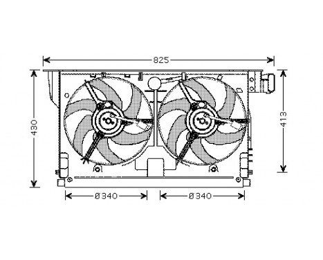Ventilateur, refroidissement du moteur 4047749 International Radiators, Image 2