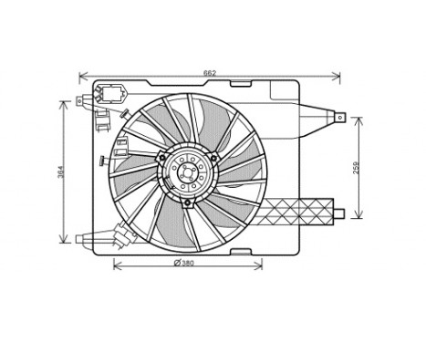 Ventilateur, refroidissement du moteur 4323747 International Radiators, Image 2
