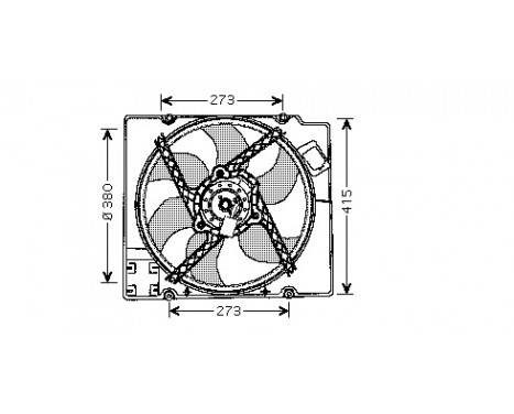 Ventilateur, refroidissement du moteur 4326746 International Radiators
