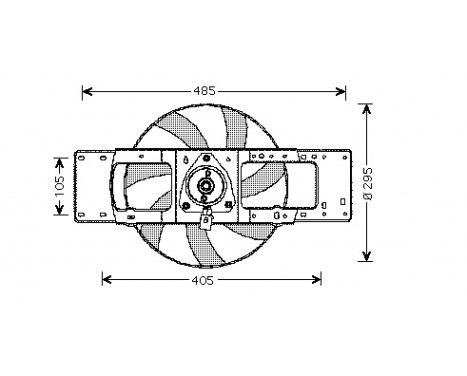 Ventilateur, refroidissement du moteur 4338746 International Radiators, Image 2