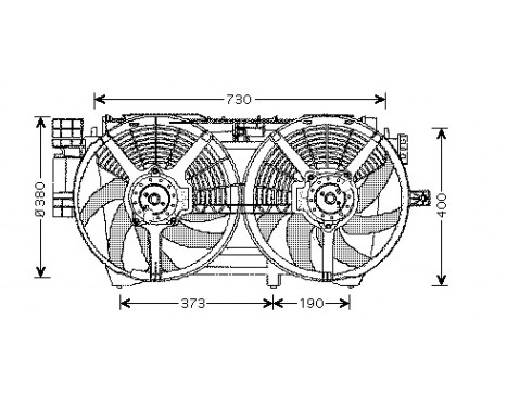 Ventilateur, refroidissement du moteur 4345749 International Radiators, Image 2