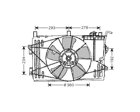 Ventilateur, refroidissement du moteur 5392746 International Radiators, Image 2