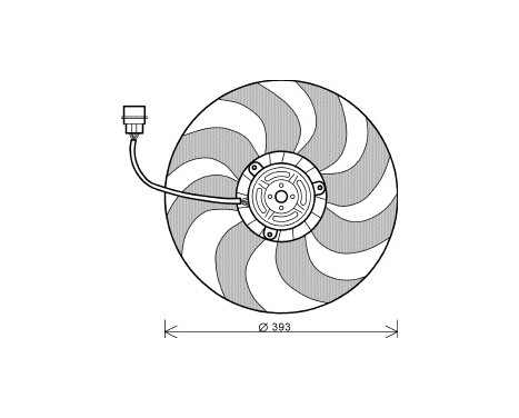 Ventilateur, refroidissement du moteur 5827745 International Radiators, Image 2