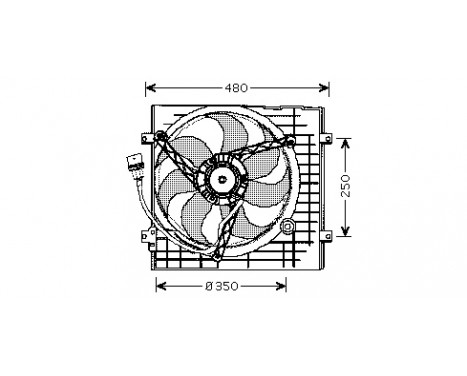 Ventilateur, refroidissement du moteur 5888746 International Radiators
