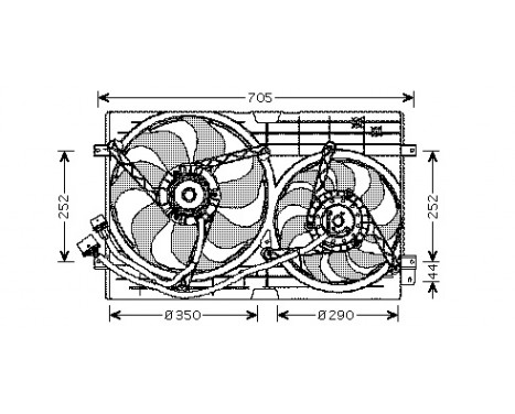 Ventilateur, refroidissement du moteur 5888749 International Radiators, Image 2