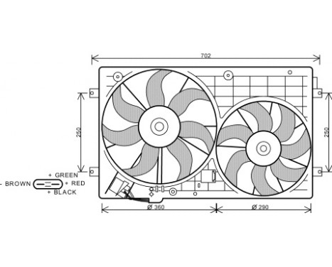 Ventilateur, refroidissement du moteur 5894748 International Radiators, Image 2