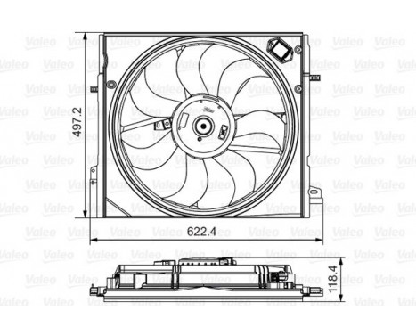 Ventilateur, refroidissement du moteur 698582 Valeo, Image 2