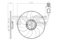 Ventilateur, refroidissement du moteur 825-0020 TYC