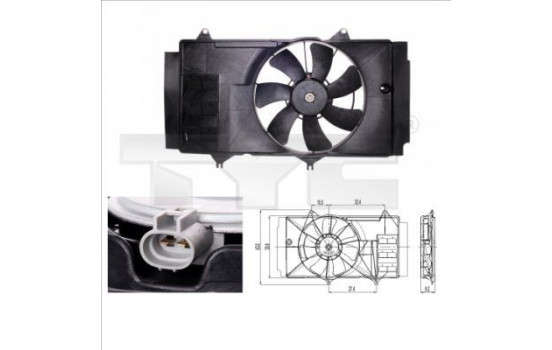 Ventilateur, refroidissement du moteur 836-0014 TYC