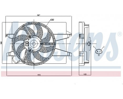 Ventilateur, refroidissement du moteur 85030 Nissens, Image 6