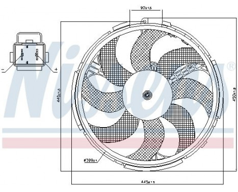Ventilateur, refroidissement du moteur 85037 Nissens, Image 2
