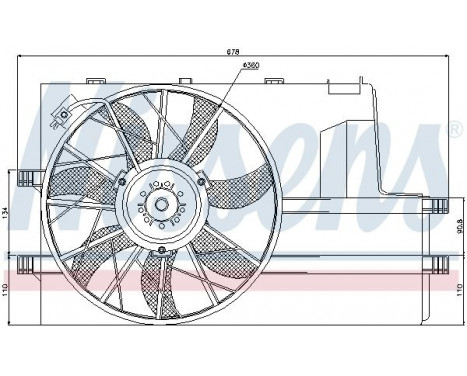 Ventilateur, refroidissement du moteur 85078 Nissens, Image 4