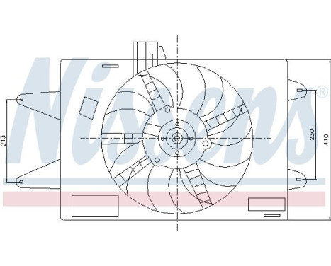 Ventilateur, refroidissement du moteur 85129 Nissens, Image 2