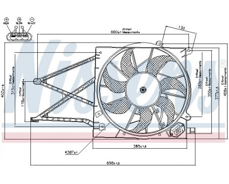 Ventilateur, refroidissement du moteur 85176 Nissens, Image 7
