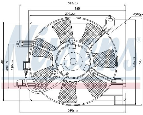 Ventilateur, refroidissement du moteur 85347 Nissens, Image 2