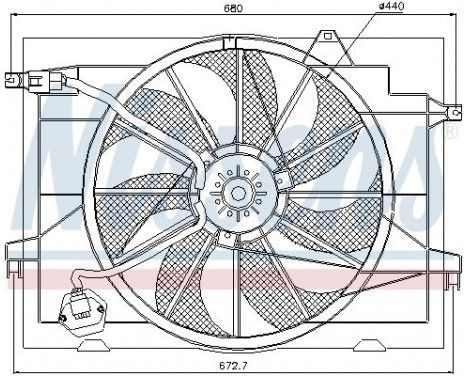 Ventilateur, refroidissement du moteur 85366 Nissens, Image 2