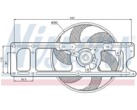 Ventilateur, refroidissement du moteur 85518 Nissens, Image 2