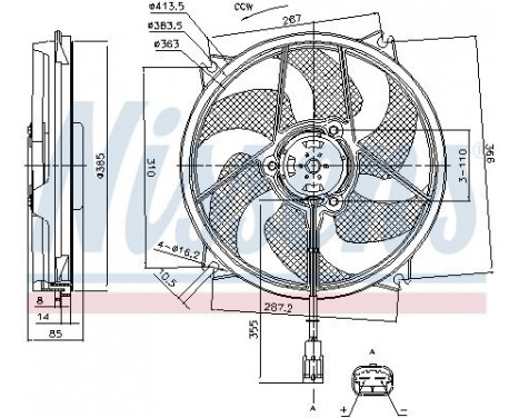 Ventilateur, refroidissement du moteur 85788 Nissens, Image 6