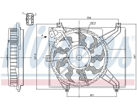 Ventilateur, refroidissement du moteur 85893 Nissens, Image 6