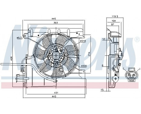 Ventilateur, refroidissement du moteur 85939 Nissens, Image 6