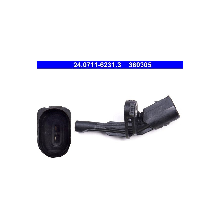 ABS Sensor 24.0711-6231.3 ATE voor o.a. AUDI, SEAT, SKODA, VOLKSWAGEN ...