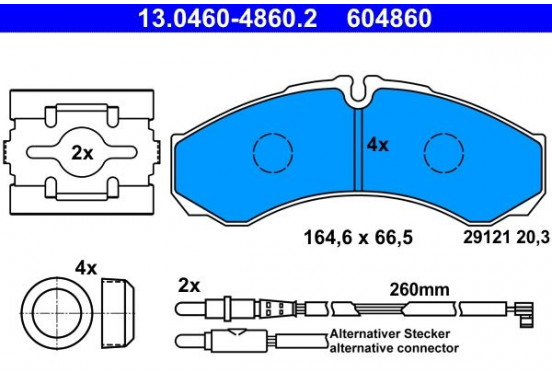 Remblokken set 13.0460-4860.2 ATE