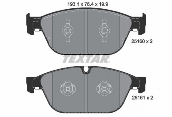 Remblokken set 2516002 Textar