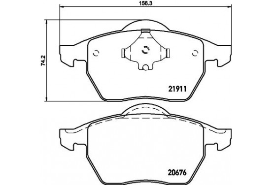 Remblokken set 8DB 355 008-021 Hella Pagid GmbH