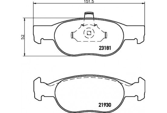 Remblokken set 8DB 355 008-431 Hella Pagid GmbH