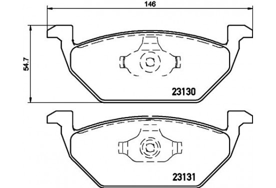 Remblokken set 8DB 355 008-591 Hella Pagid GmbH