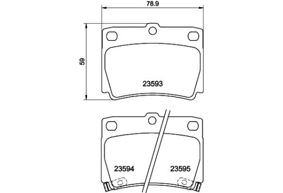 Remblokken set 8DB 355 009-501 Hella Pagid GmbH