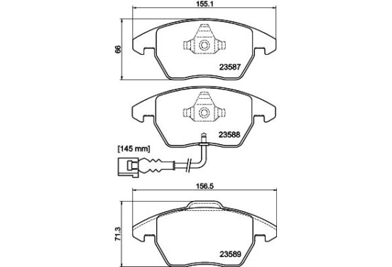 Remblokken set 8DB 355 010-581 Hella Pagid GmbH