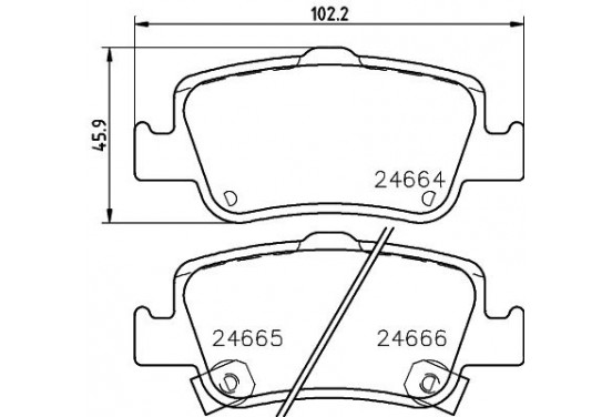 Remblokken set 8DB 355 013-571 Hella Pagid GmbH