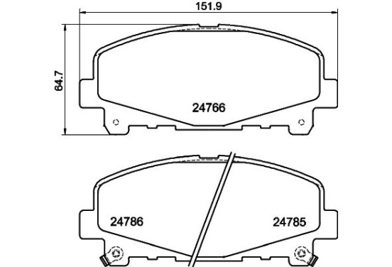 Remblokken set 8DB 355 013-881 Hella Pagid GmbH