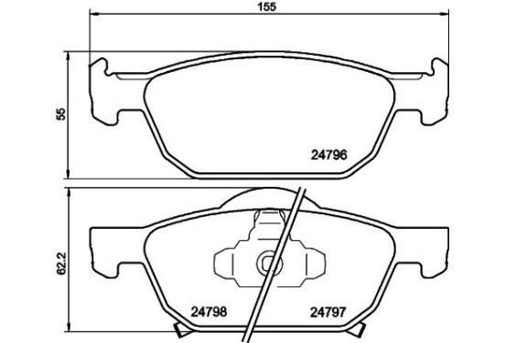 Remblokken set 8DB 355 013-891 Hella Pagid GmbH