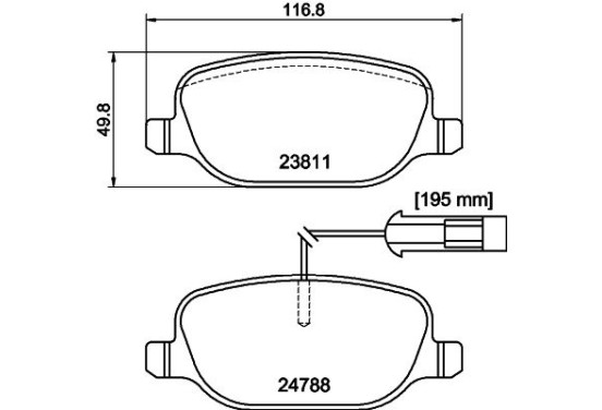 Remblokken set 8DB 355 015-571 Hella Pagid GmbH