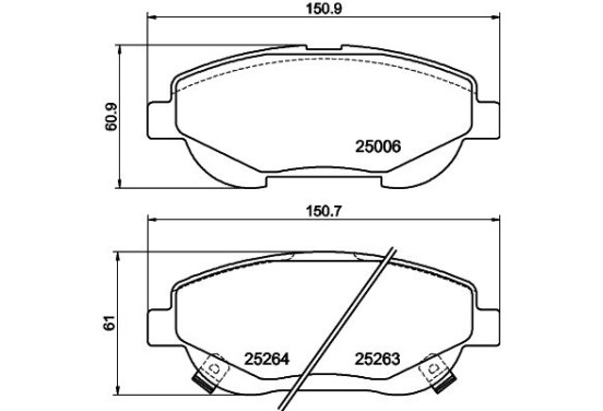 Remblokken set 8DB 355 015-691 Hella Pagid GmbH