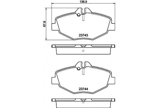 Remblokken set 8DB 355 018-731 Hella Pagid GmbH