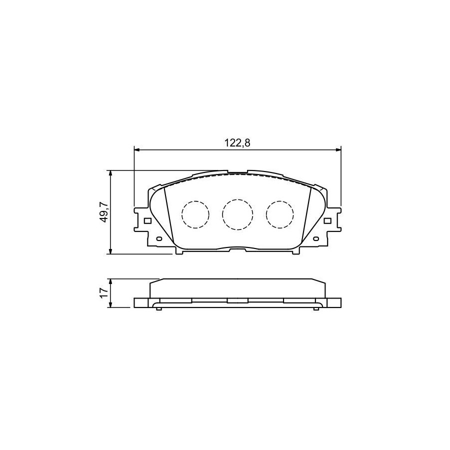 Remblokken set BP1108 Bosch voor o.a. LEXUS TOYOTA Winparts.nl