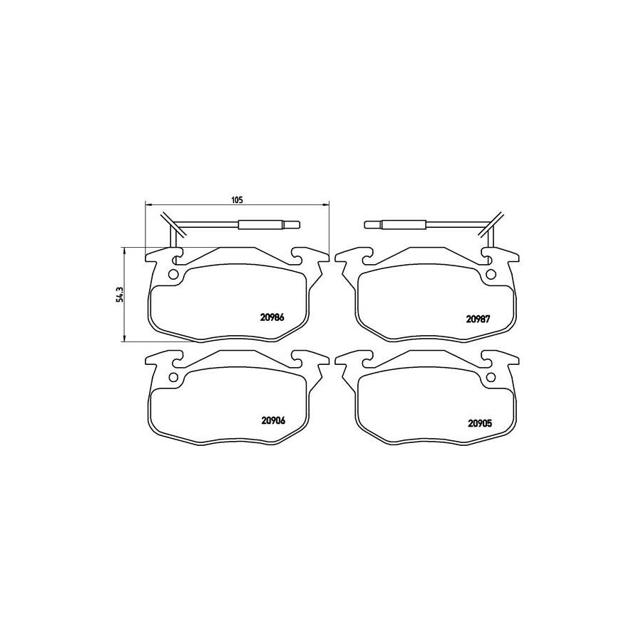 Remblokkenset, schijfrem P 56 099 BREMBO voor o.a. NISSAN, RENAULT