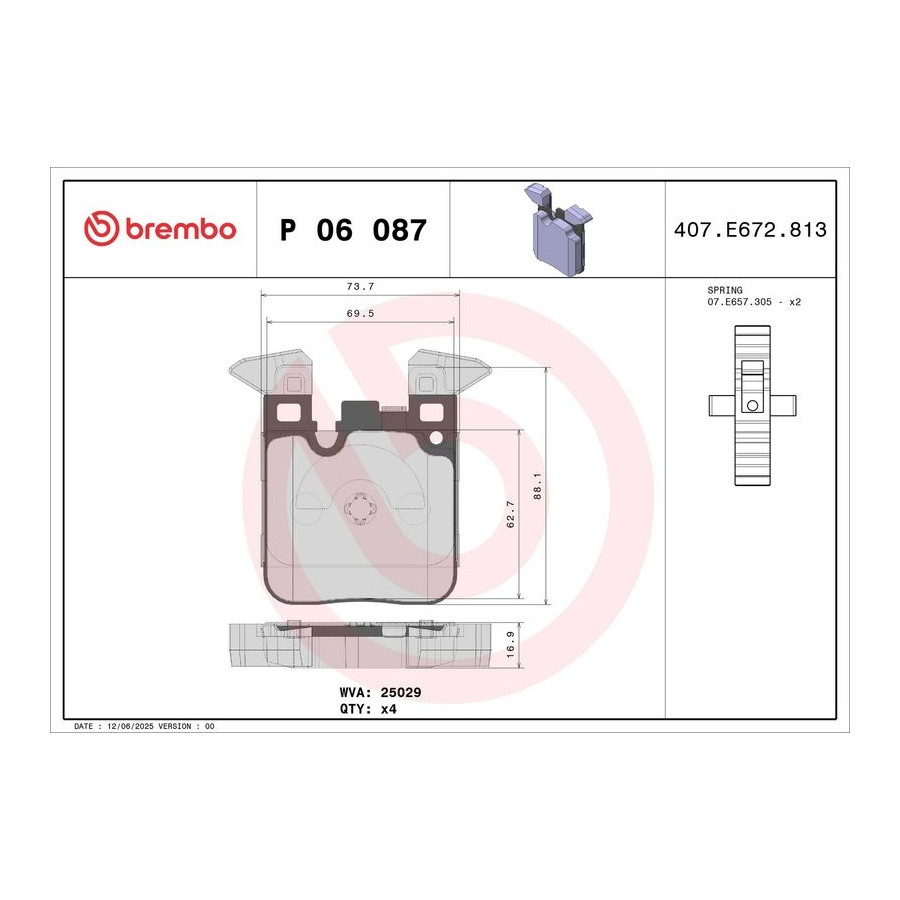 P 85 136 BREMBO Prime 24847 Remblokken PRIME LINE - Ring, voorbereid voor waarschuwing bij slijtage | Bestel nu