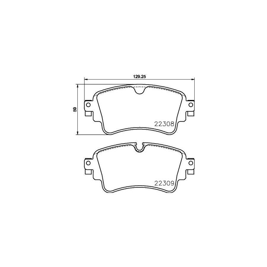 Brembo P 24 073 Brake Pad Set, Disc Brake - (4-Piece