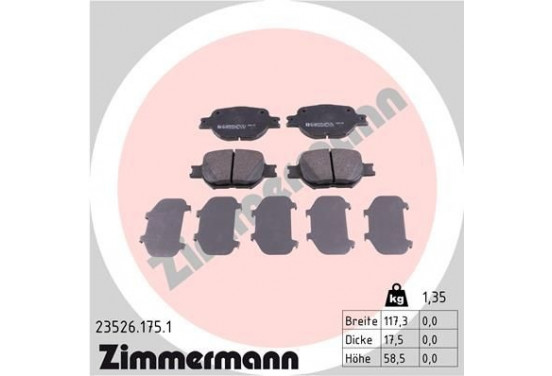 Remblokkenset 23526.175.1 Zimmermann