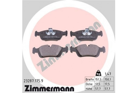 Remblokkenset Low-Dust 23287.175.9 Zimmermann