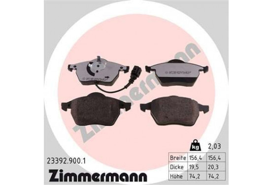 Remblokkenset Low-Dust 23392.900.1 Zimmermann