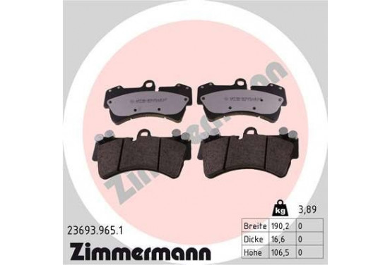 Remblokkenset Low-Dust 23693.965.1 Zimmermann